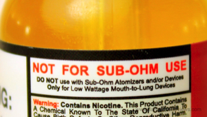 Salt Naked 100 Nicotine Salt E Liquid Sub Ohm Warning